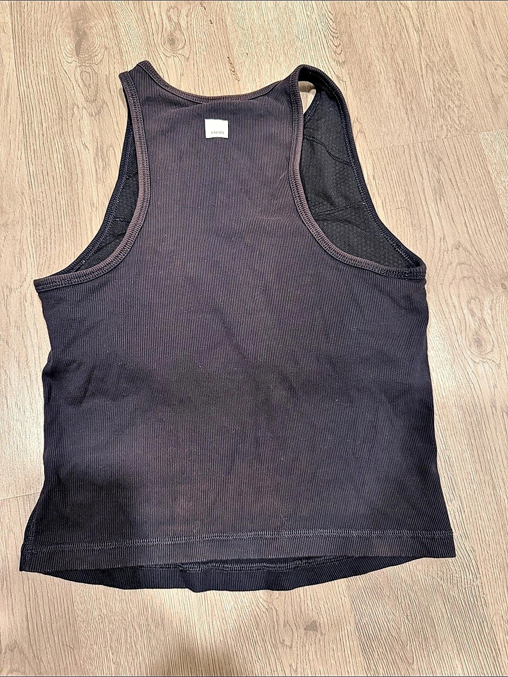 Vuori Pose Plyo Tank Black Ribbed Tank Top